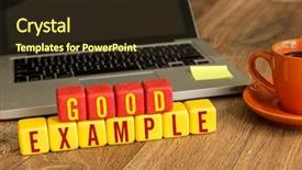  Presentation with example - Slide set with leaderincenter - good example written background and a wine colored foreground