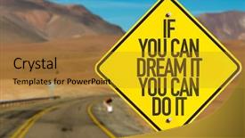  Presentation with dream - Cool new slide set with leaderincenter - if you can dream it backdrop and a gold colored foreground