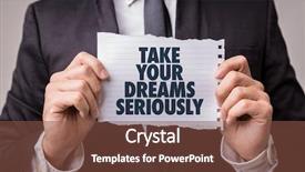  Presentation with let your dreams take flight - Theme enhanced with leaderincenter - take your dreams seriously background and a tawny brown colored foreground