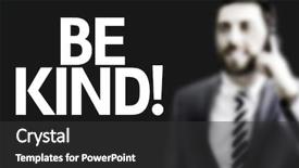  Presentation with business leaders - Cool new presentation theme with leaders intent - business man with the text backdrop and a dark gray colored foreground