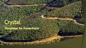  Presentation with hill road - Slide deck having leaders intent - serpentine hill road background and a  colored foreground