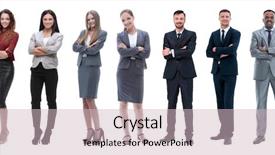  Presentation with business leaders - Colorful PPT theme enhanced with leaders managers differences - portrait of friendly business team backdrop and a soft green colored foreground