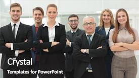  Presentation with business leaders - Theme with leaders mentors - mature businessman and cheerful business background and a  colored foreground