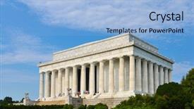  Presentation with lincoln - PPT theme having leaders national - lincoln memorial - washington dc background and a light blue colored foreground
