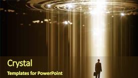  Presentation with street light view - PPT theme consisting of leaders open doors - rear view of businessman standing background and a tawny brown colored foreground