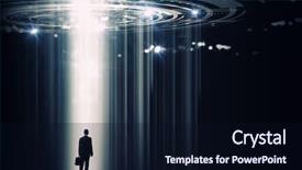  Presentation with light - PPT layouts having leaders open doors - rear view of businessman standing background and a wine colored foreground