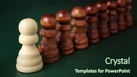  Presentation with chess pieces - Cool new presentation design with boss vs leader concept chess backdrop and a wine colored foreground