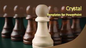  Presentation with chess pieces - Slide set with boss vs leader concept chess background and a wine colored foreground