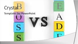  Presentation with white letters - Presentation theme having forming text boss vs leader background and a white colored foreground
