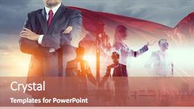  Presentation with team leadership - Beautiful slides featuring leadership - building his super team backdrop and a coral colored foreground