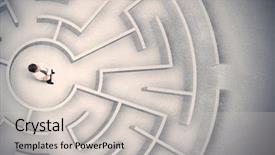  Presentation with maze - Presentation theme featuring leadership - confused business man trapped background and a light gray colored foreground