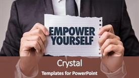  Presentation with empower - Presentation consisting of leadership - empower yourself background and a tawny brown colored foreground