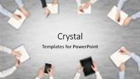  Presentation with group discussion - Amazing slides having together on laptop tablet notebook backdrop and a light gray colored foreground