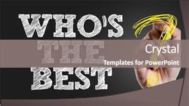  Presentation with best - Slide deck having brain leadership - hand writing the text who's background and a gray colored foreground