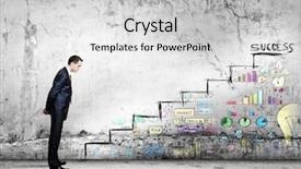  Presentation with suitcase - Slide deck enhanced with leadership - image of businessman with suitcase background and a light gray colored foreground