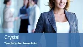  Presentation with leadership - Beautiful PPT theme featuring leadership - image of pretty businesswoman looking backdrop and a ocean colored foreground