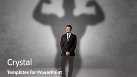  Presentation with powerful - Amazing PPT layouts having leadership - lovely serious businessman standing backdrop and a gray colored foreground