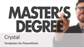  Presentation with school leadership - Beautiful slides featuring school leadership - master's degree backdrop and a light gray colored foreground