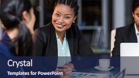  Presentation with leadership - Audience pleasing presentation design consisting of leadership - portrait of businesswoman interacting backdrop and a navy blue colored foreground