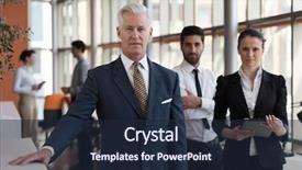  Presentation with team leadership - Slides featuring leadership - portrait of senior businessman background and a wine colored foreground