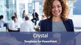  Presentation with portrait happy family smiling - Presentation design having leadership - portrait of smiling businesswoman holding background and a ocean colored foreground