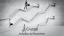  Presentation with career - PPT theme with leadership - up the career ladder mixed background and a light gray colored foreground