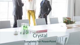  Presentation with people talking - Amazing slide deck having leadership 29 - business people talking while standing backdrop and a lemonade colored foreground