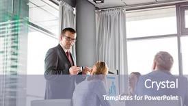  Presentation with airport boarding board - Cool new presentation design with leadership 29 - mature businessman discussing with colleagues backdrop and a gray colored foreground