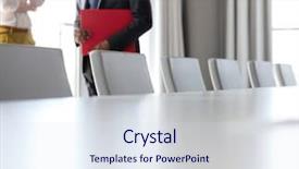  Presentation with conference table - PPT theme having leadership 29 - midsection of businessman and businesswoman background and a sky blue colored foreground