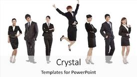  Presentation with professional - Slide deck with leadership 29 - portrait of professional and confident background and a  colored foreground