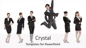  Presentation with professional - Slide set consisting of leadership 29 - portrait of professional and confident background and a  colored foreground