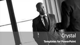  Presentation with file cabinets - Theme with leadership 29 - young businessman holding file while background and a dark gray colored foreground