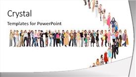  Presentation with small group - Presentation theme with leadership art science - group arrow direction background and a white colored foreground