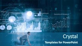  Presentation with ready - Audience pleasing slide deck consisting of leadership challenge - young determined businessman in starting backdrop and a ocean colored foreground