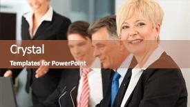  Presentation with virtual team meeting - Cool new slides with leadership coach - business - team meeting backdrop and a red colored foreground