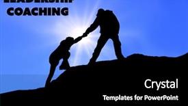  Presentation with coaching - Slide set featuring leadership coaching concept background and a black colored foreground