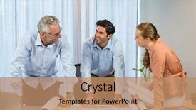  Presentation with discussing parents - Cool new slides with leadership compass - businesswoman and coworker discussing blueprint backdrop and a  colored foreground