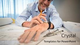  Presentation with time - Amazing theme having leadership compass - man adjusting time on his backdrop and a  colored foreground