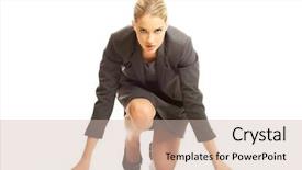  Presentation with economics monopolistic competition - Theme featuring leadership competencies - businesswoman getting ready for competition background and a soft green colored foreground