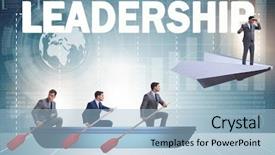  Presentation with women leadership - Slide deck having women career inspiration - leadership concept with various business background and a light blue colored foreground