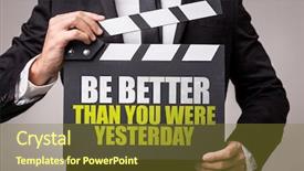  Presentation with development - PPT theme consisting of leadership development - be better than you were background and a tawny brown colored foreground