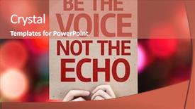  Presentation with voice - Amazing slides having leadership development - be the voice not backdrop and a coral colored foreground