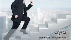  Presentation with moving business - Cool new PPT theme with leadership development - image of a handsome business backdrop and a light gray colored foreground