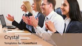  Presentation with black people - Beautiful slides featuring leadership development - portrait of successful applauding young backdrop and a coral colored foreground