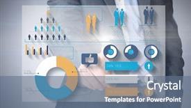  Presentation with digital image - Presentation theme enhanced with leadership digital - composite image of businessman background and a ocean colored foreground