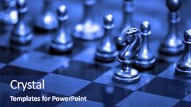  Presentation with board game - Theme having leadership law - pieces on chess board background and a  colored foreground