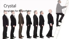  Presentation with waiting line - Audience pleasing slides consisting of leadership man - men in line waiting backdrop and a white colored foreground
