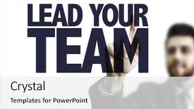  Presentation with involvement - Theme with employee involvement - business man pointing the text background and a white colored foreground