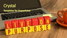  Presentation with spiritual - Beautiful theme featuring spiritual leadership - live on purpose written backdrop and a tawny brown colored foreground