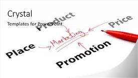  Presentation with marketing - Amazing PPT layouts having 4p - marketing concept backdrop and a white colored foreground